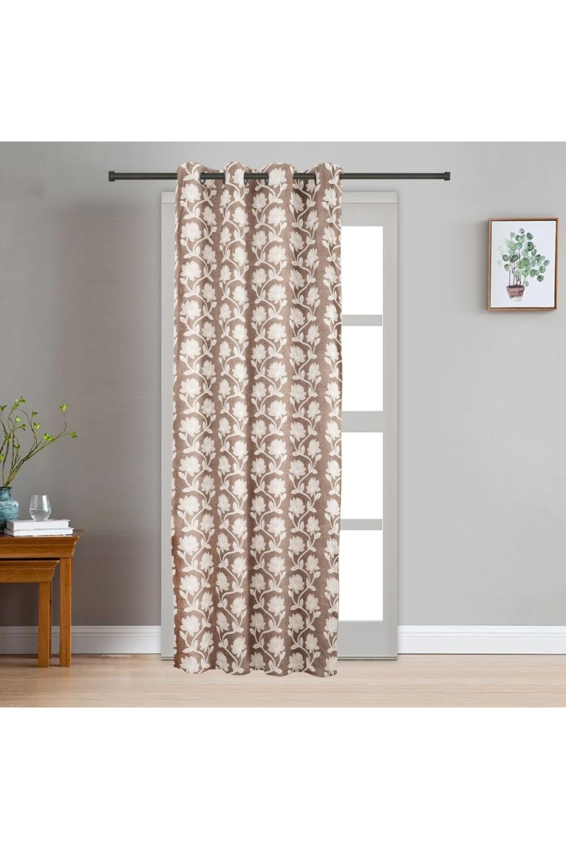 Home Beautiful 7 ft. Brown Polyester Curtain - (M2824)