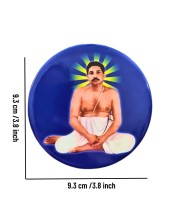 Devotional Saint Guru Round Fridge Magnet Set | Religious Refrigerator Magnets for Home, Office & Temple Decor Set (2 Pieces)