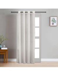 Home Beautiful 7 ft. Cream Polyester Curtain - (M2849)