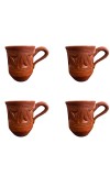 Handcrafted Terracotta Clay Mug with Handle – Eco-Friendly Traditional Kulhad Style Cup for Tea & Coffee (300 ml Approx) (4)
