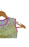 Cotton Sleeveless Baby Girl Frock for 0-9 Months – Soft & Comfortable Dress for Newborns & Infants (2, Light Yellow)