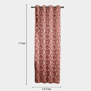 Home Beautiful 7ft. Maroon Polyester Curtain - (M2725)
