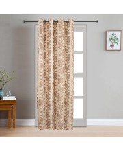 Home Beautiful 7ft. Soft Beige Printed Eyelet Curtains - (M2755)