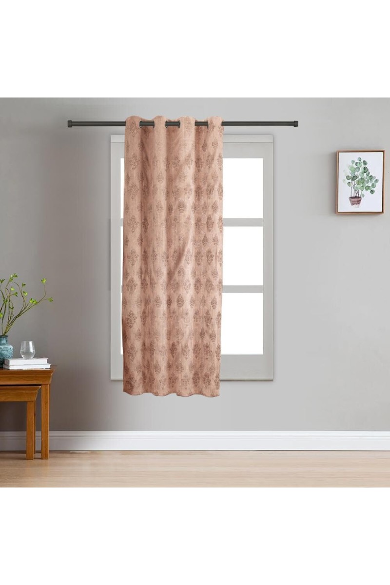 Home Beautiful 5ft. Rich Copper Brown Embossed Eyelet Curtains - (M2913)