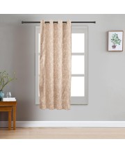 Home Beautiful 5ft. Soft Beige Printed Eyelet Curtains - (M2874)