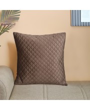 Home Beautiful Brown Microfiber Cushion Cover