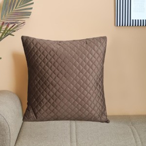 Home Beautiful Brown Microfiber Cushion Cover