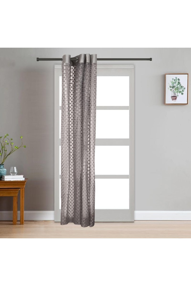 Home Beautiful 7ft. Dark Grey Polyester Door Curtain - (M2885)