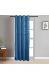 Home Beautiful 9ft. Dark Blue Microfiber Long Door Curtain - (M2961)