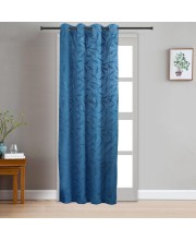 Home Beautiful 9ft. Dark Blue Microfiber Long Door Curtain - (M2961)