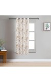 Home Beautiful 5ft. Beige Printed Eyelet Curtains - (M2920)