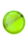 Round Plate | Green Leaf Design Serving Plate for Puja, Prasad & Traditional Dining Festive & Daily Use.