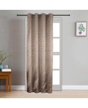 Home Beautiful 7ft. Chocolate Brown Blackout Eyelet Curtains - (M2741)