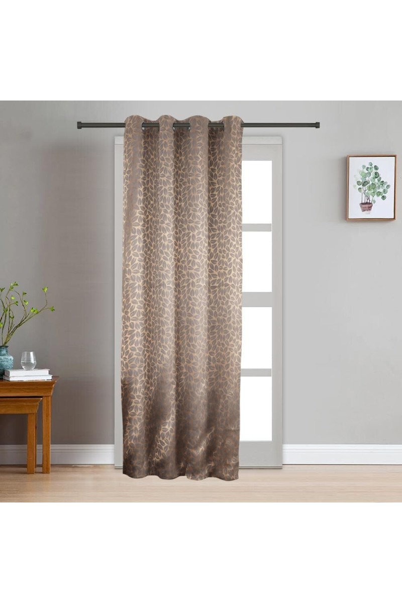 Home Beautiful 7ft. Chocolate Brown Blackout Eyelet Curtains - (M2741)