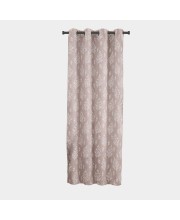 Home Beautiful 5ft. Beige Printed Eyelet Window Curtains - (M2766)