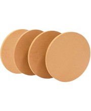 3mm MDF Board 4inch Round Cutouts for Arts & Crafts, Smooth Unfinished Wood Circles for Painting, DIY Crafts, Laser Cutting & Engraving (Pack of 4)