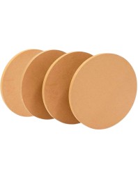 3mm MDF Board 4inch Round Cutouts for Arts & Crafts, Smooth Unfinished Wood Circles for Painting, DIY Crafts, Laser Cutting & Engraving (Pack of 4)