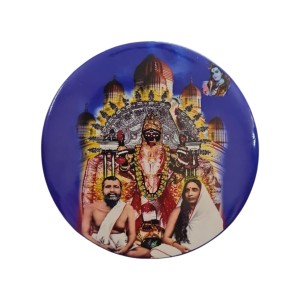 Stainless Steel Round Maa Kali with Sarada Devi & Ramakrishna Paramahansa Fridge Magnet | Devotional & Decorative Refrigerator Magnet for Home & Office | Pack of 1 Stainless Steel Round Maa Kali with Sarada Devi & Ramakrishna Paramahansa Fridge Magnet | Devotional & Decorative Refrigerator Magnet for Home & Office | Pack of 1