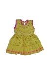 Cotton Sleeveless Baby Girl Frock for 0-9 Months – Soft & Comfortable Dress for Newborns & Infants (1, Light Yellow)