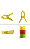 Durable Plastic Cloth Drying Clips – Multi-Purpose Laundry Clips for Clothesline & Hangers – Pack of (12)