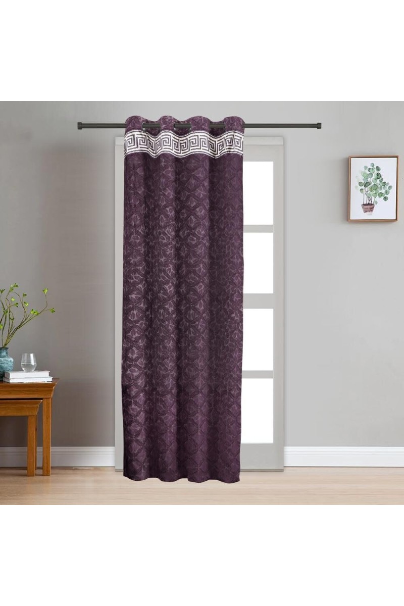 Home Beautiful 7ft. Purple Polyester Curtain - (M2778)