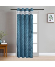 Home Beautiful 7 ft. Dark Blue Polyester Curtain - (M2803)