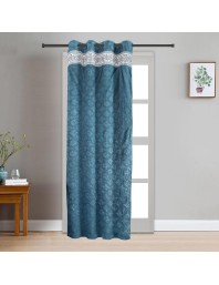 Home Beautiful 7 ft. Dark Blue Polyester Curtain - (M2803)