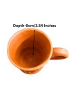 Handcrafted Terracotta Clay Mug with Handle – Eco-Friendly Traditional Kulhad Style Cup for Tea & Coffee (300 ml Approx) (6)
