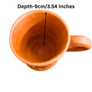 Handcrafted Terracotta Clay Mug with Handle – Eco-Friendly Traditional Kulhad Style Cup for Tea & Coffee (300 ml Approx) (6) Handcrafted Terracotta Clay Mug with Handle – Eco-Friendly Traditional Kulhad Style Cup for Tea & Coffee (300 ml Approx) (6)