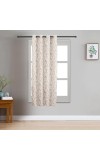 Home Beautiful 5ft. Soft Beige Printed Eyelet Curtains - (M2981)