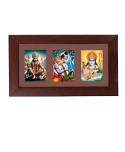 Sri Hanuman and Sri Ram Color Photo Frame -14X7.5 Inch, Elegant Religious Home & Temple Decor