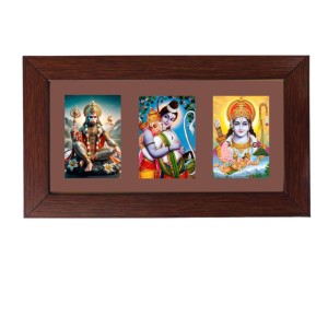 Sri Hanuman and Sri Ram Color Photo Frame -14X7.5 Inch, Elegant Religious Home & Temple Decor Sri Hanuman and Sri Ram Color Photo Frame -14X7.5 Inch, Elegant Religious Home & Temple Decor