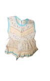 Cotton Baby Girl Frock for 0-9 Months ? Soft & Stylish Infant Dress | Sleeveless Newborn Frock with Lace Detailing | Comfortable for Babies (Peach)
