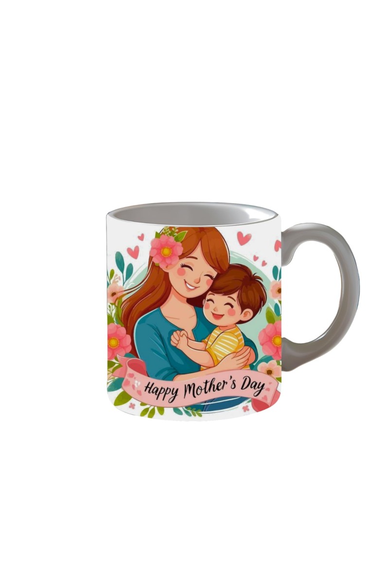 Happy Mother’s Day Printed Customized Coffee Mug – 325 Ml Ceramic Mug – Gift for Mom from Daughter or Son – Dishwasher & Microwave Safe