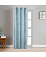 Home Beautiful 7 ft. Light Blue Polyester Curtain - (M2799)
