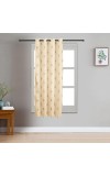 Home Beautiful 5ft. Beige Printed Eyelet Window Curtains - (M2754)