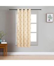 Home Beautiful 5ft. Beige Printed Eyelet Window Curtains - (M2754)