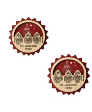 Wooden Lord Jagannath Fridge Magnet | Laser Engraved Religious Souvenir | Traditional Pattachitra Style Decorative Magnet for Home & Office (2)