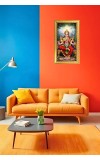 Tripura Sundari Digital Golden Color Photo Frame | Hindu Religious Wall Decor | 8x15 Inches - Inspirational Wall Art for Office, Home Decor - Ideal Spiritual Gift (F10321)