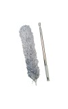 HiTechMart 2025 Upgraded Long Handle Microfiber Feather Ceiling Duster for Dust Cleaning with extendable Pole 100 Inch with Anti Scratch Bendable Brush for Cleaning High Cobweb Stick high Ceiling Fan