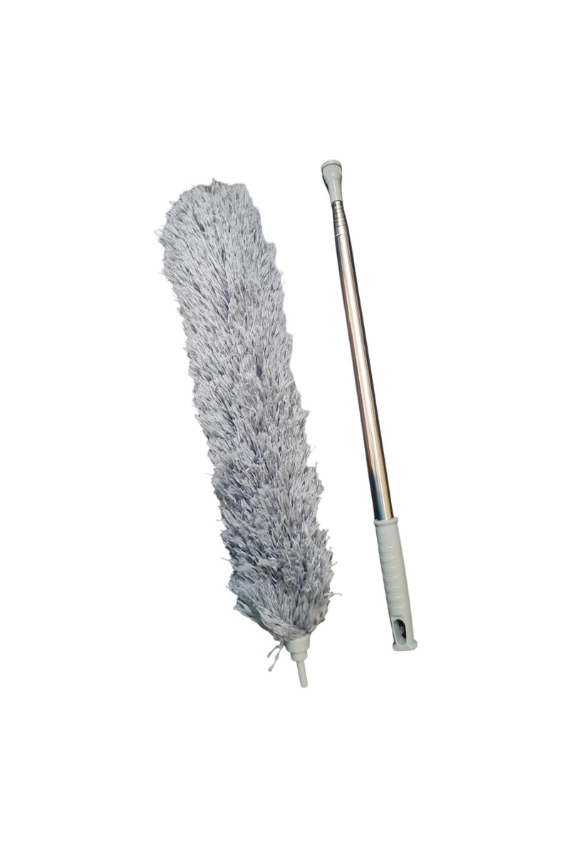 HiTechMart 2025 Upgraded Long Handle Microfiber Feather Ceiling Duster for Dust Cleaning with extendable Pole 100 Inch with Anti Scratch Bendable Brush for Cleaning High Cobweb Stick high Ceiling Fan