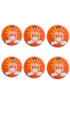 Devotional Saint Guru Round Fridge Magnet Set (6 Pieces) | Religious Refrigerator Magnets for Home, Office & Temple Decor (6)