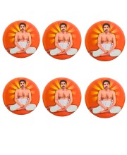 Devotional Saint Guru Round Fridge Magnet Set (6 Pieces) | Religious Refrigerator Magnets for Home, Office & Temple Decor (6)