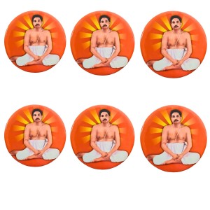 Devotional Saint Guru Round Fridge Magnet Set (6 Pieces) | Religious Refrigerator Magnets for Home, Office & Temple Decor (6) Devotional Saint Guru Round Fridge Magnet Set (6 Pieces) | Religious Refrigerator Magnets for Home, Office & Temple Decor (6)