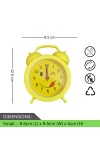 HiTechMart Yellow Alarm Clock – Cute Smiley Face Analog Clock with Alarm and Retro Design – Perfect for Kids, Bedroom and Gift HiTechMart Yellow Alarm Clock – Cute Smiley Face Analog Clock with Alarm and Retro Design – Perfect for Kids, Bedroom and Gift