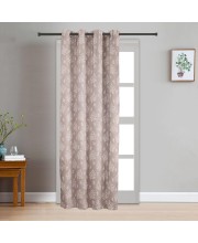 Home Beautiful 7ft. Beige Printed Eyelet Window Curtains - (M2765)