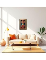 Kathakali Digital Golden Balck Color Photo Frame | Hindu Religious Wall Decor | 10x16 Inches - Inspirational Wall Art for Office, Home Decor - Ideal Spiritual Gift (F16506)