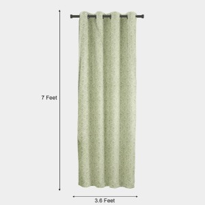 Home Beautiful 7ft. Light Green Polyester Curtain - (M2747)