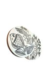 Handcrafted Wooden Coasters Set of 2 | Round Fish & Owl Design Tea and Coffee Table Coasters. (Round)