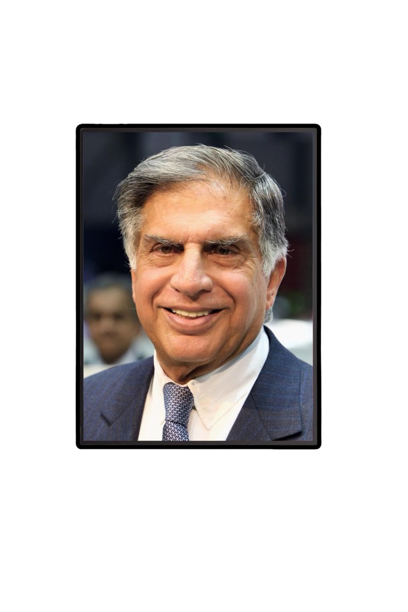 Ratan Tata Laminated Photo - 11x13 Inches, Divine Blessings for Home & Office and Temple Decoration